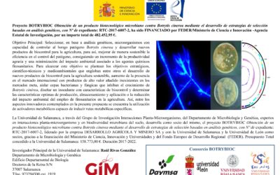 Proyecto BOTRYBIOC Obtención de un producto biotecnológico microbiano contra Botrytis cinerea mediante el desarrollo de estrategias de selección basadas en análisis genéticos